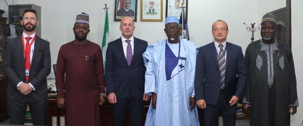 L-R  Permanent Secretary, Mr. Temitope Fashedemi, Canadian High Commission, High Commissioner James Christoff, and Minister of Police Affairs, Dr. Muhammad Maigari Dingyadi during the visit of the Canadian High Commission to Nigeria led by High Commissioner James Christoff to the Ministry Headquarters in Abuja.